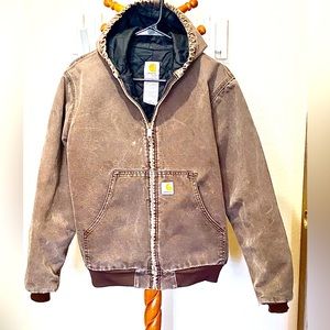 Men S/Women M L/ Youth XL WASHED DUCK QUILTED-LINED VTG CARHARTT JACKET Y06 CHT